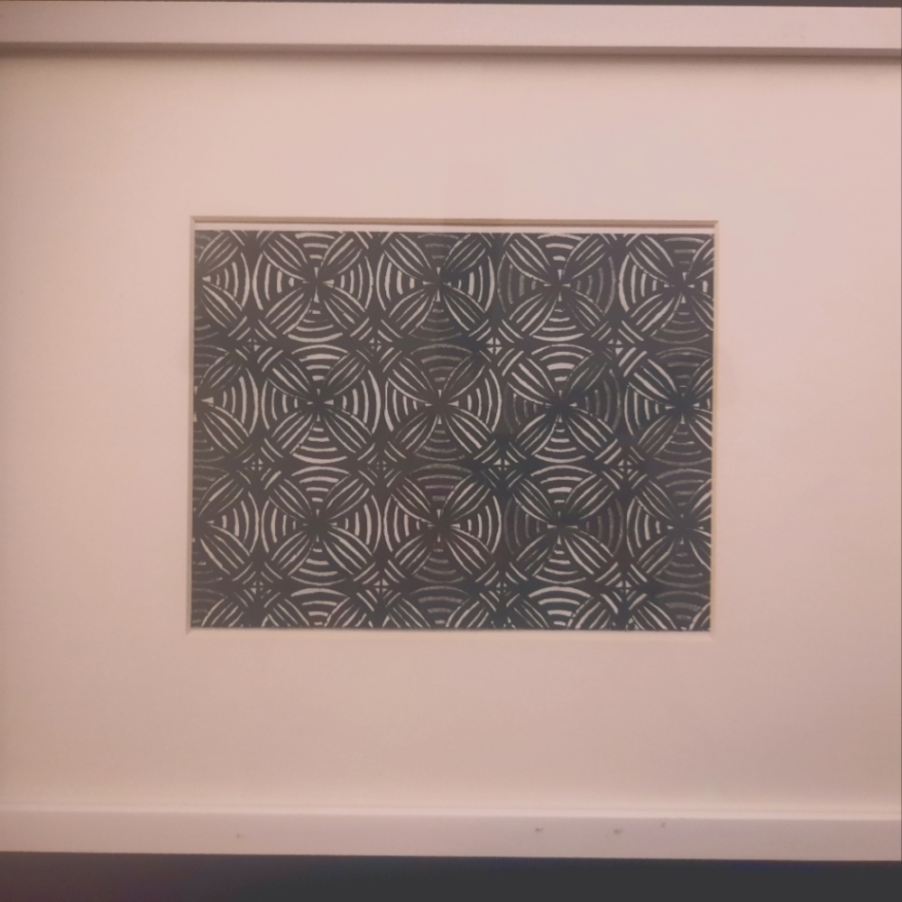 Matted and framed abstract artwork 11×17